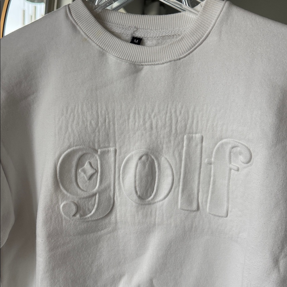 Golf Embroidered White Sweatshirt - Picture 2 of 15